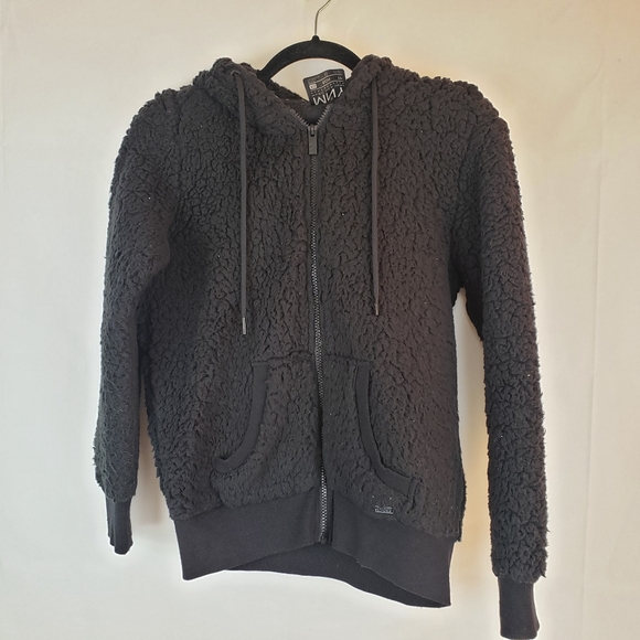 Marc New York plush Fleece zip up hooded sweater - Picture 1 of 5